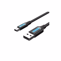 Дата кабель USB 2.0 AM to Mini 5P 0.5m black Vention (COMBD) - Image 1