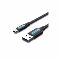 Дата кабель USB 2.0 AM to Mini 5P 2.0m black Vention (COMBH) - Image 1