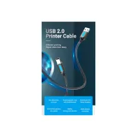 Кабель для принтера USB 2.0 AM/BM 2.0m 480Mbps PVC black Vention (COQBH) - Зображення 2