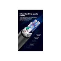 Кабель для принтера USB 2.0 AM/BM 2.0m 480Mbps PVC black Vention (COQBH) - Зображення 5