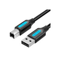 Кабель для принтера USB 2.0 AM/BM 2.0m 480Mbps PVC black Vention (COQBH) - Зображення 1