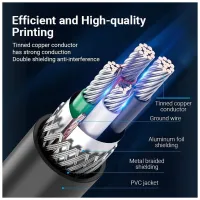 Кабель для принтера USB 2.0 AM/BM 5.0m black Vention (COQBJ) - Изображение 2