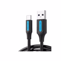 Дата кабель USB 2.0 AM to USB-C 0.5m 5.0A (25W) PVC black Vention (CORBD) - Image 2