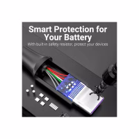 Дата кабель USB 2.0 AM to USB-C 0.5m 5.0A (25W) PVC black Vention (CORBD) - Image 8