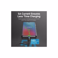 Дата кабель USB-C to USB-C 1.5m 5A black Vention (COTBG) - Image 4