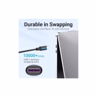 Дата кабель USB-C to USB-C 1.5m 5A black Vention (COTBG) - Image 7