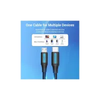Дата кабель USB-C to Micro 5P 1.5m 10W black VENTION (COVBG) - Изображение 5