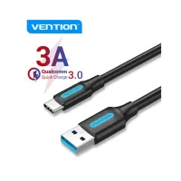 Дата кабель USB 3.0 AM to USB-C 1.5m black Vention (COZBG) - Изображение 3