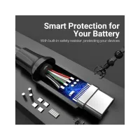 Дата кабель USB 3.0 AM to USB-C 1.5m black Vention (COZBG) - Изображение 5