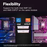 Модуль пам'яті для комп'ютера DDR5 32GB (2x16GB) 6400 MHz Pro Overclocking White Micron (CP2K16G64C38U5W) - 6