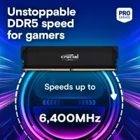 Модуль пам'яті для комп'ютера DDR5 32GB 6400 MHz Pro Overclocking Black Micron (CP32G64C40U5B) - 2