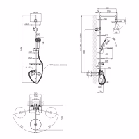 Душевой гарнитур Kroner Armada-C064K + змішувач Hagen-C010 (CVS30211) - Image 11