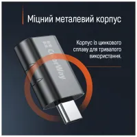 Перехідник OTG USB 3.2 AF to USB-C ColorWay (CW-AD-AC3) - 6