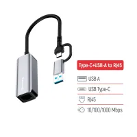 Адаптер USB-C + USB A to RJ45 Ethernet 1000Mbps ColorWay (CW-AD-CRG) - 6