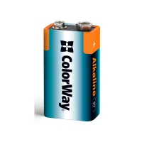 Батарейка ColorWay Крона 6LR61 9V Alkaline Power * 1 (CW-BA6LR61-1BL) - 1
