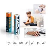 Батарейка ColorWay AA LR6 Alkaline Power (щелочные) * 40 colour box (CW-BALR06-40CB) - Изображение 3