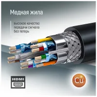 Кабель мультимедійний HDMI M to HDMI M 1.5m V2.0 4K60Hz black ColorWay (CW-CBHD078-BK) - Зображення 8