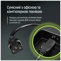 Кабель живлення C13 1.8m black ColorWay (CW-CBP082-BK) - 7