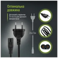 Кабель живлення C7 2m black ColorWay (CW-CBP085-BK) - 9