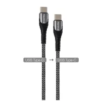 Дата кабель USB-C to USB-C 1.0m PD Fast Charging 65W 3А grey ColorWay (CW-CBPDCC040-GR) - 8