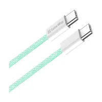 Дата кабель USB-C to USB-C 1.0m 60W 3.0А green ColorWay (CW-CBPDCC061-G) - 2