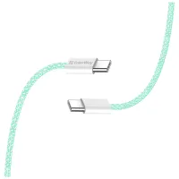 Дата кабель USB-C to USB-C 1.0m 60W 3.0А green ColorWay (CW-CBPDCC061-G) - 5