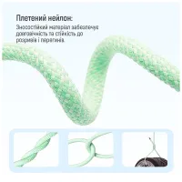 Дата кабель USB-C to USB-C 1.0m 60W 3.0А green ColorWay (CW-CBPDCC061-G) - 10