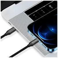 Дата кабель USB-C to USB-C 1.0m USB3.2 (20Gbps 4K PD100W) Gen2 5А black ColorWay (CW-CBPDCC062-BK) - 12