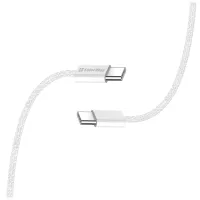 Дата кабель USB-C to USB-C 2.0m (braided cotton) (PD Fast Charging 60W) 3.0А grey ColorWay (CW-CBPDCC068-GR) - Зображення 5