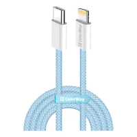 Дата кабель USB-C to Lightning 1.0m 27W blue ColorWay (CW-CBPDCL061-BL) - 1