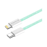 Дата кабель USB-C to Lightning 1.0m 27W green ColorWay (CW-CBPDCL061-G) - 4