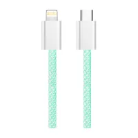 Дата кабель USB-C to Lightning 1.0m 27W green ColorWay (CW-CBPDCL061-G) - 6