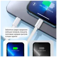 Дата кабель USB-C to Lightning 1.0m 27W grey ColorWay (CW-CBPDCL061-GR) - 12