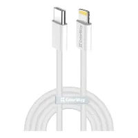 Дата кабель USB-C to Lightning 1.0m 27W grey ColorWay (CW-CBPDCL061-GR) - 1