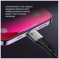 Дата кабель USB-C to Lightning + Micro 5P + USB-C 1.2m 3.0A (PD60W data) Black ColorWay (CW-CBPDU3060-BK) - 9