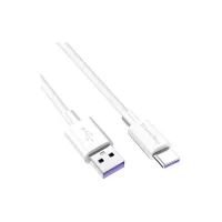 Дата кабель USB 2.0 AM to USB-C 1.0m 5A white ColorWay (CW-CBUC019-WH) - 3