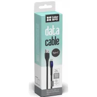 Дата кабель USB 2.0 AM to USB-C 1.0m led black ColorWay (CW-CBUC034-BK) - 5