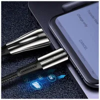 Дата кабель USB 2.0 AM to USB-C 1.0m zinc alloy + led black ColorWay (CW-CBUC035-BK) - 8