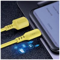 Дата кабель USB 2.0 AM to USB-C 1.0m soft silicone yellow ColorWay (CW-CBUC043-Y) - 6