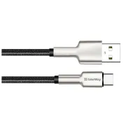 Дата кабель USB 2.0 AM to USB-C 1.0m head metal black ColorWay (CW-CBUC046-BK) - 4