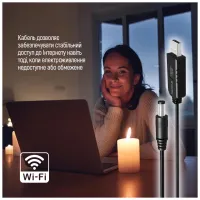 Кабель живлення USB to DC 5.5x2.5mm 12V 1.0m black ColorWay (CW-CBUD067-BK) - Зображення 12