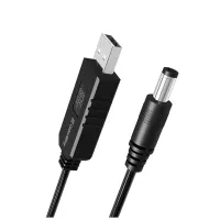 Кабель живлення USB to DC 5.5x2.5mm 12V 1.0m black ColorWay (CW-CBUD067-BK) - Зображення 4