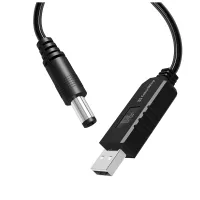 Кабель живлення USB to DC 5.5x2.5mm 12V 1.0m black ColorWay (CW-CBUD067-BK) - Зображення 6