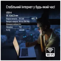 Кабель живлення USB to DC 5.5x2.5mm 12V 1.0m black ColorWay (CW-CBUD067-BK) - Зображення 8