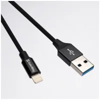 Дата кабель USB 2.0 AM to Lightning 1.0m black ColorWay (CW-CBUL004-BK) - 3