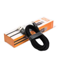 Дата кабель USB 2.0 AM to Lightning 2.0m black ColorWay (CW-CBUL007-BK) - 2