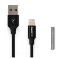 Дата кабель USB 2.0 AM to Lightning 2.0m black ColorWay (CW-CBUL007-BK) - 6