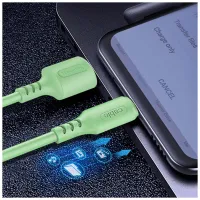 Дата кабель USB 2.0 AM to Lightning 1.0m soft silicone green ColorWay (CW-CBUL042-GR) - 6