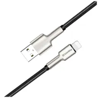 Дата кабель USB 2.0 AM to Lightning 1.0m head metal black ColorWay (CW-CBUL046-BK) - 3