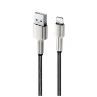 Дата кабель USB 2.0 AM to Lightning 1.0m head metal black ColorWay (CW-CBUL046-BK) - 4